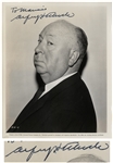 Alfred Hitchcock Signed 8 x 10 Photo, Peering Sideways Into the Camera